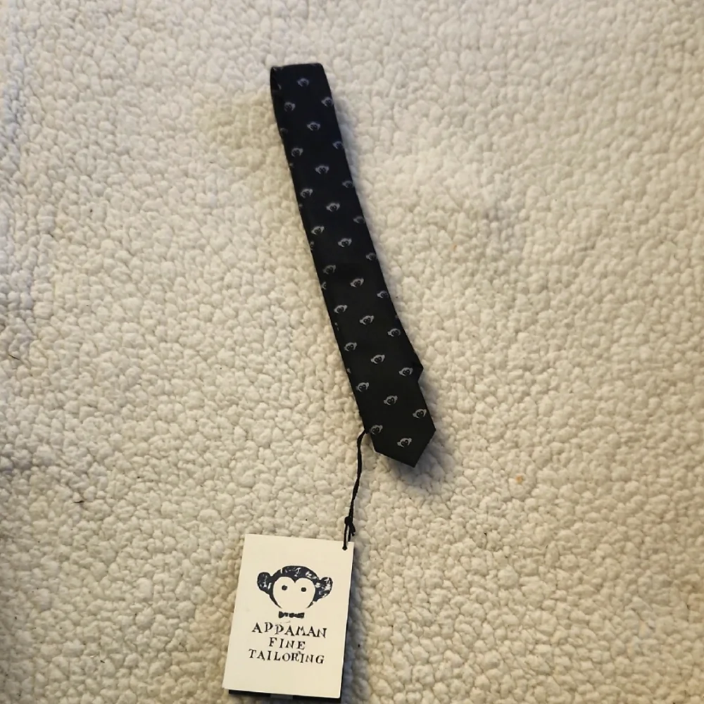 Appaman Black Tie with White Pattern